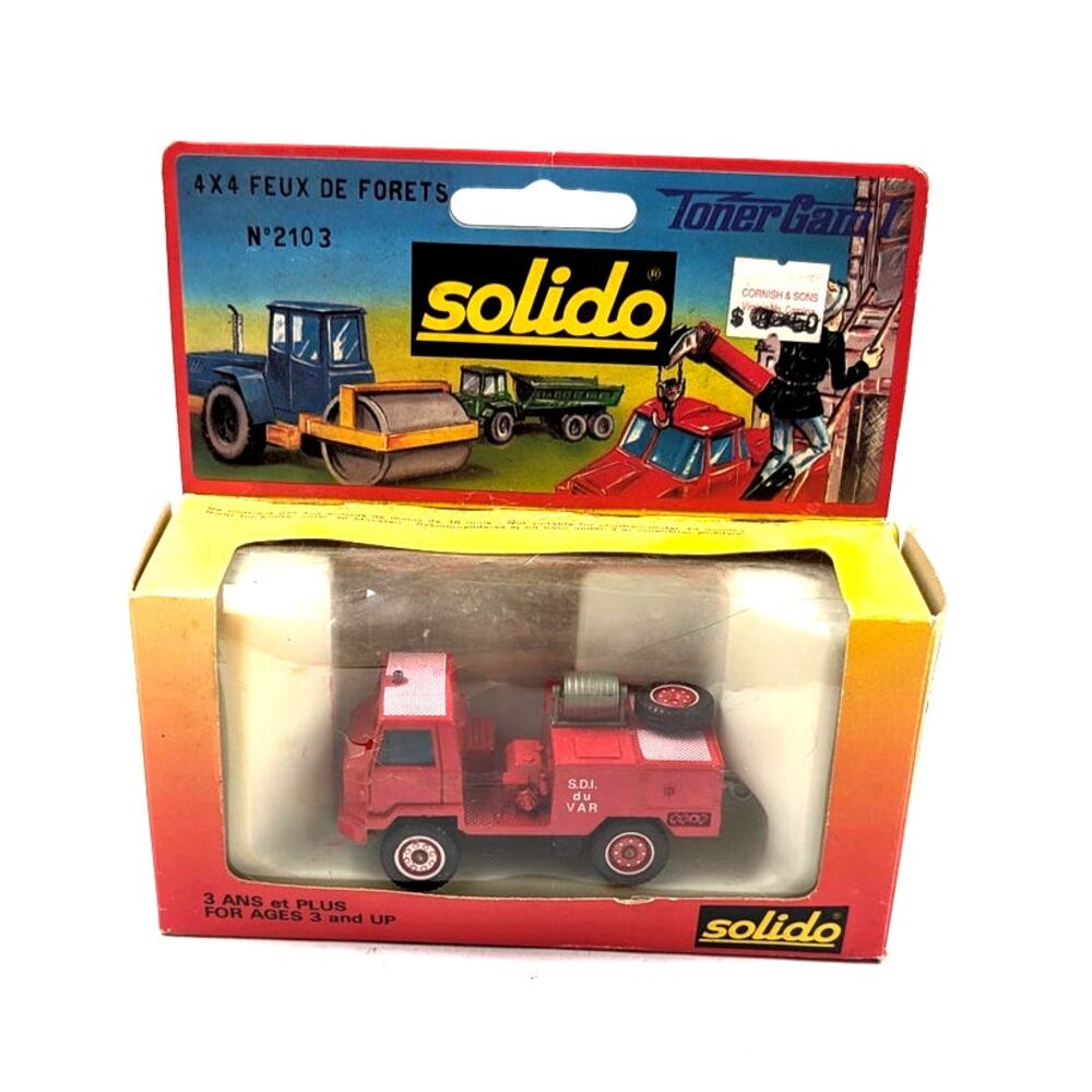 Vintage Solido TonerGam I Berliet 4x4 Forest Fire Truck 2103 Boxed